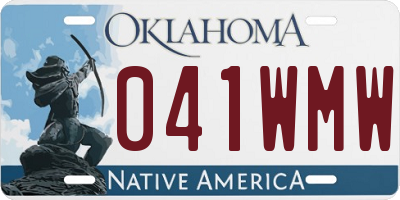 OK license plate 041WMW