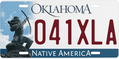 OK license plate 041XLA