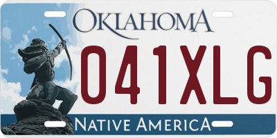OK license plate 041XLG