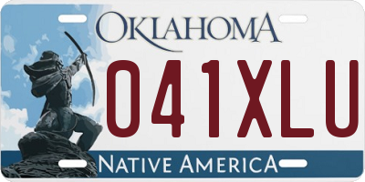 OK license plate 041XLU