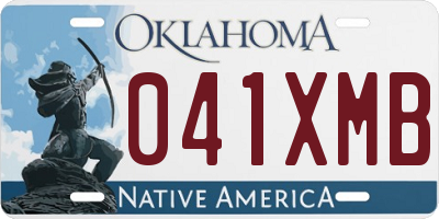 OK license plate 041XMB