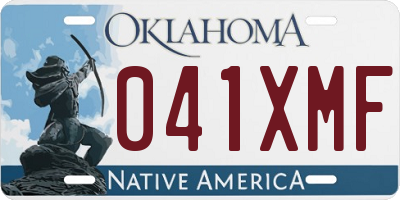 OK license plate 041XMF