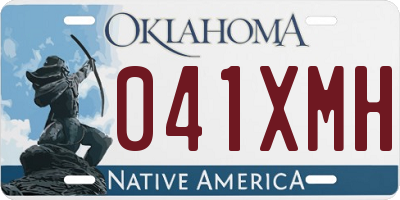 OK license plate 041XMH