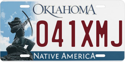 OK license plate 041XMJ