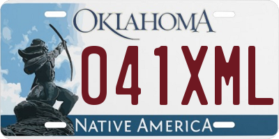 OK license plate 041XML