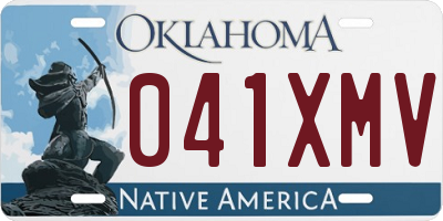 OK license plate 041XMV