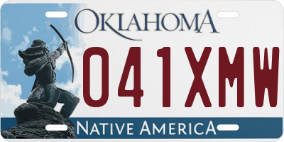OK license plate 041XMW