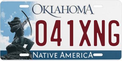 OK license plate 041XNG