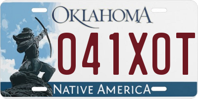 OK license plate 041XOT