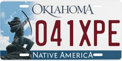 OK license plate 041XPE