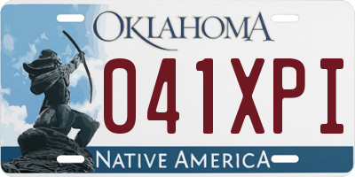 OK license plate 041XPI