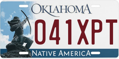 OK license plate 041XPT
