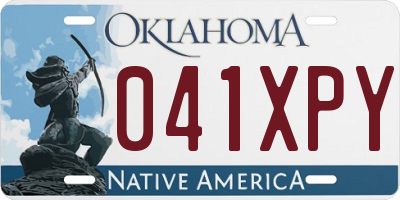 OK license plate 041XPY