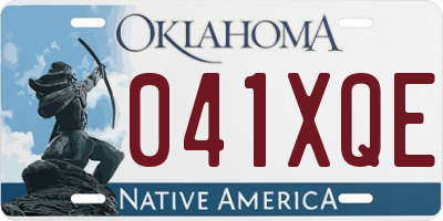 OK license plate 041XQE