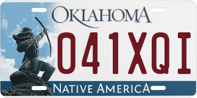 OK license plate 041XQI