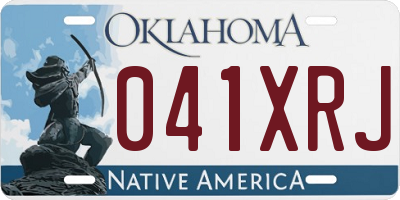 OK license plate 041XRJ