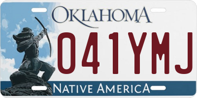 OK license plate 041YMJ