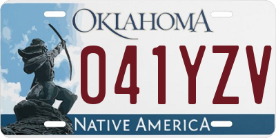 OK license plate 041YZV