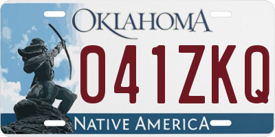 OK license plate 041ZKQ