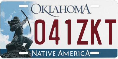 OK license plate 041ZKT