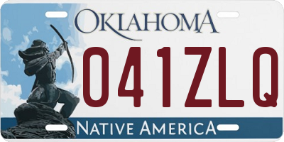 OK license plate 041ZLQ