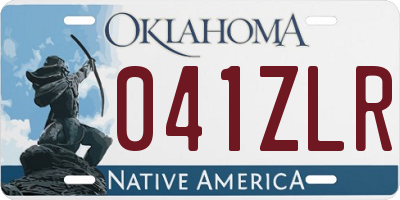OK license plate 041ZLR