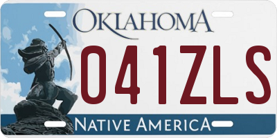 OK license plate 041ZLS