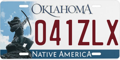 OK license plate 041ZLX