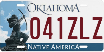 OK license plate 041ZLZ