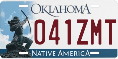 OK license plate 041ZMT