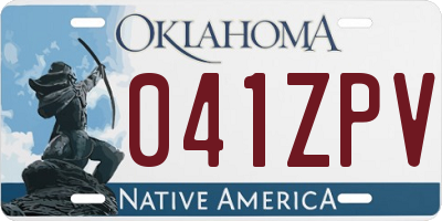 OK license plate 041ZPV