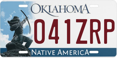 OK license plate 041ZRP