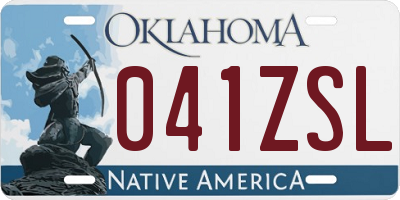 OK license plate 041ZSL