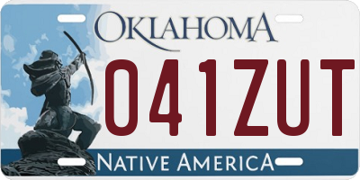 OK license plate 041ZUT
