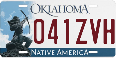 OK license plate 041ZVH
