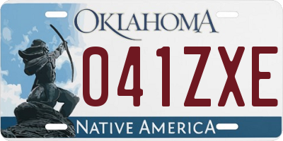 OK license plate 041ZXE
