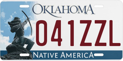 OK license plate 041ZZL