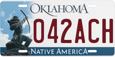 OK license plate 042ACH