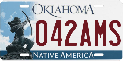 OK license plate 042AMS