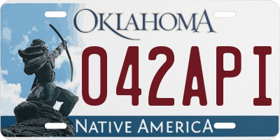 OK license plate 042API