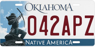 OK license plate 042APZ