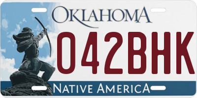 OK license plate 042BHK