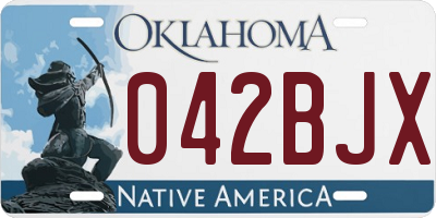 OK license plate 042BJX