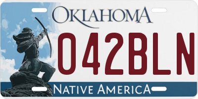 OK license plate 042BLN