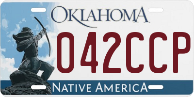 OK license plate 042CCP