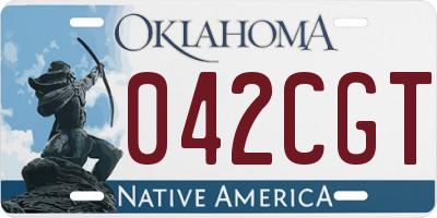 OK license plate 042CGT