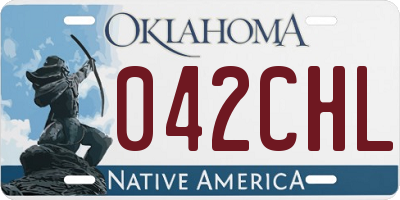 OK license plate 042CHL