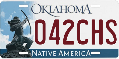 OK license plate 042CHS