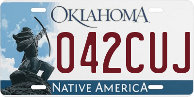 OK license plate 042CUJ