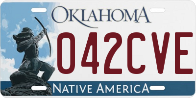 OK license plate 042CVE